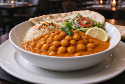 Chana Masala Vegetarian Meal